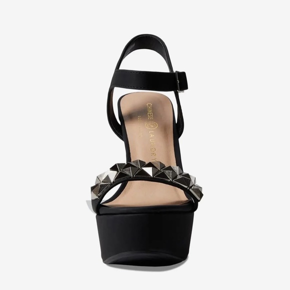 Chinese Laundry Black Arnette Studded Platform Sandal NEW - Picture 3 of 7